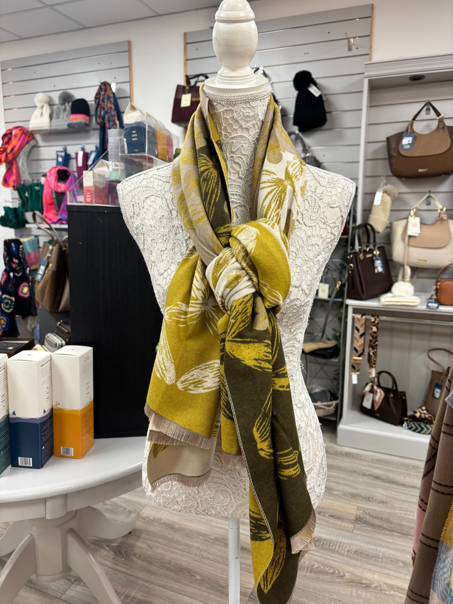 Maggie floral print scarf