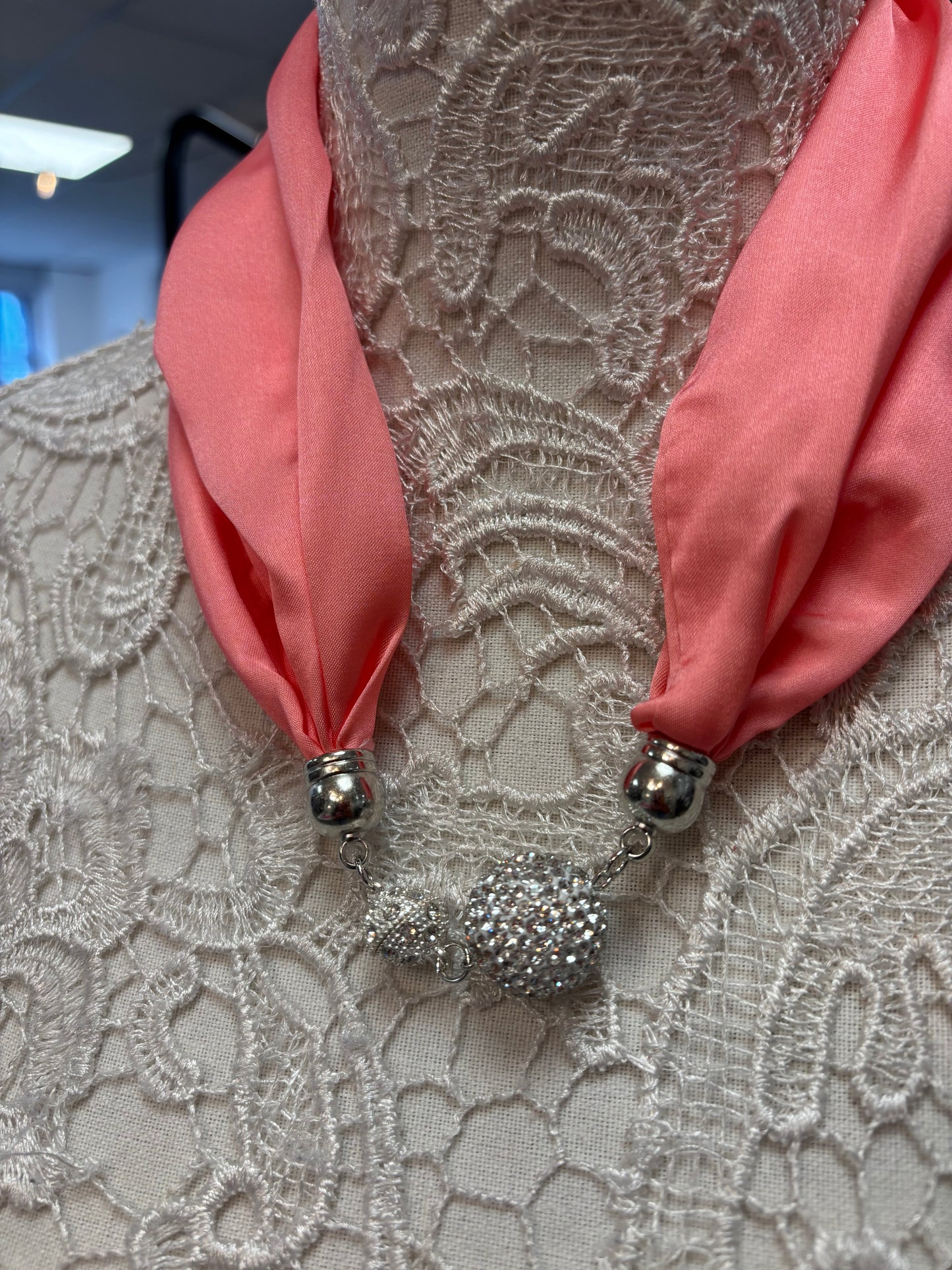 Gem diamanté scarf/necklace