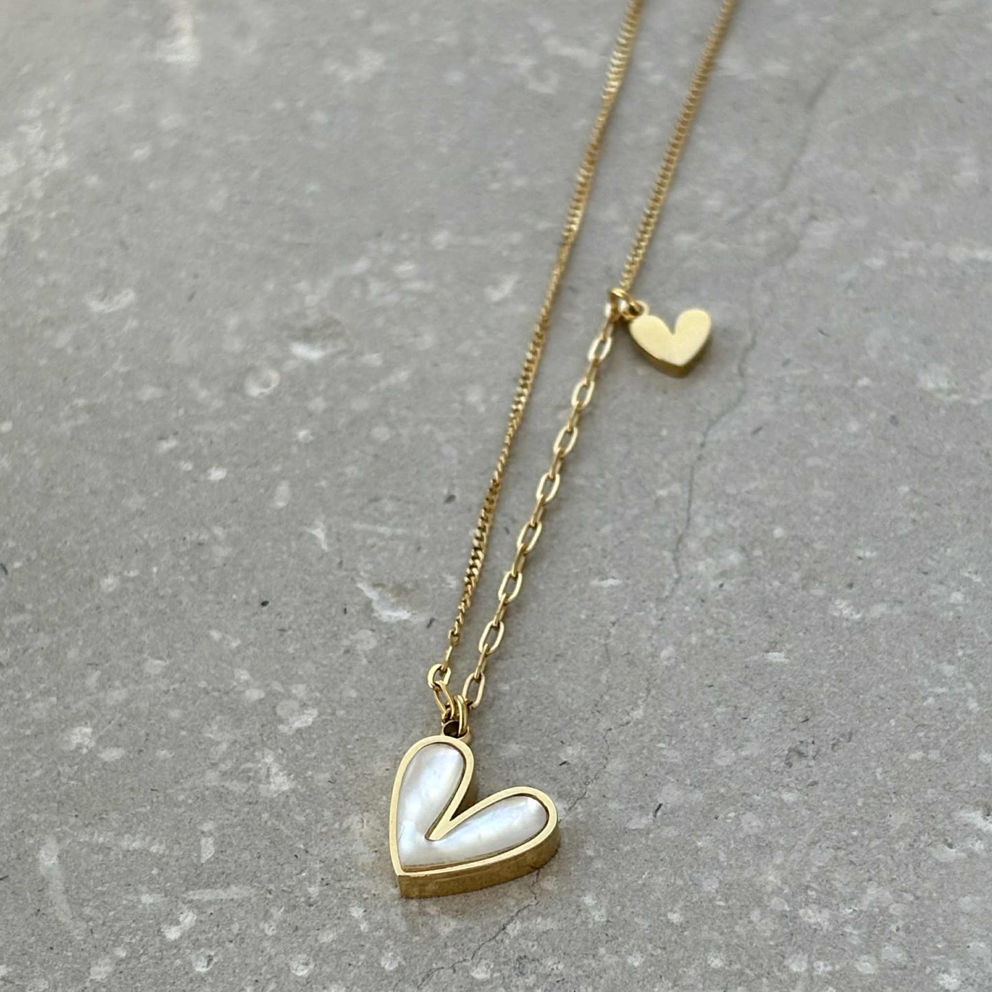 Pearlescent Heart Necklace