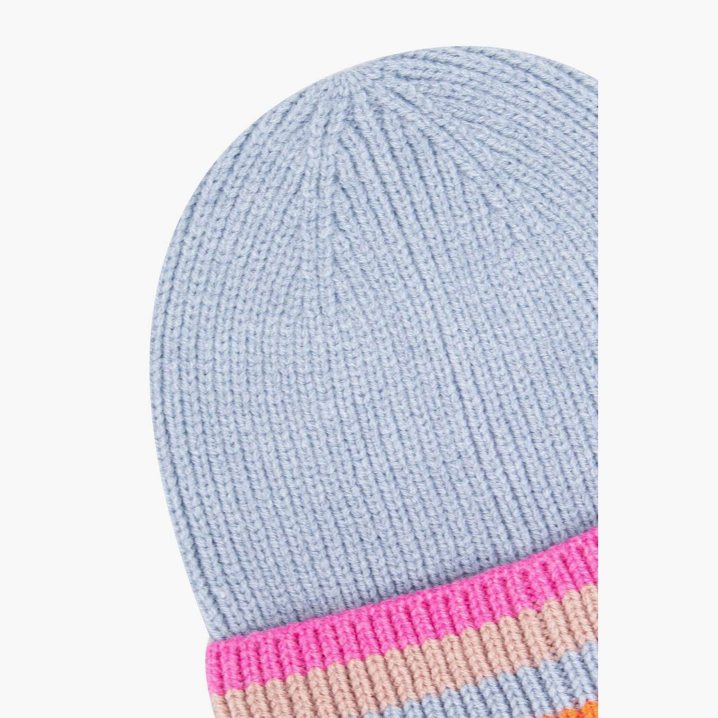 Delta Light Blue Rainbow Stripe Beanie Hat