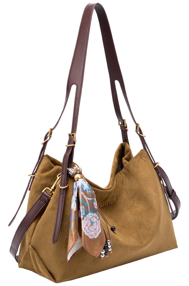 SMITHY SLOUCHY SUEDETTE SHOULDER BAG