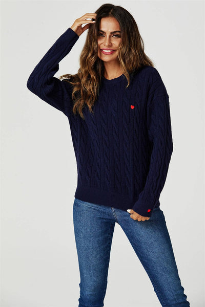 Hallie Heart Embroidery Jumper