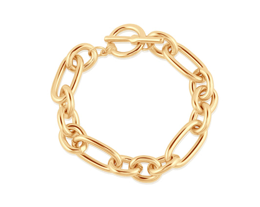 Maude Oval Links T-bar Statement Bracelet