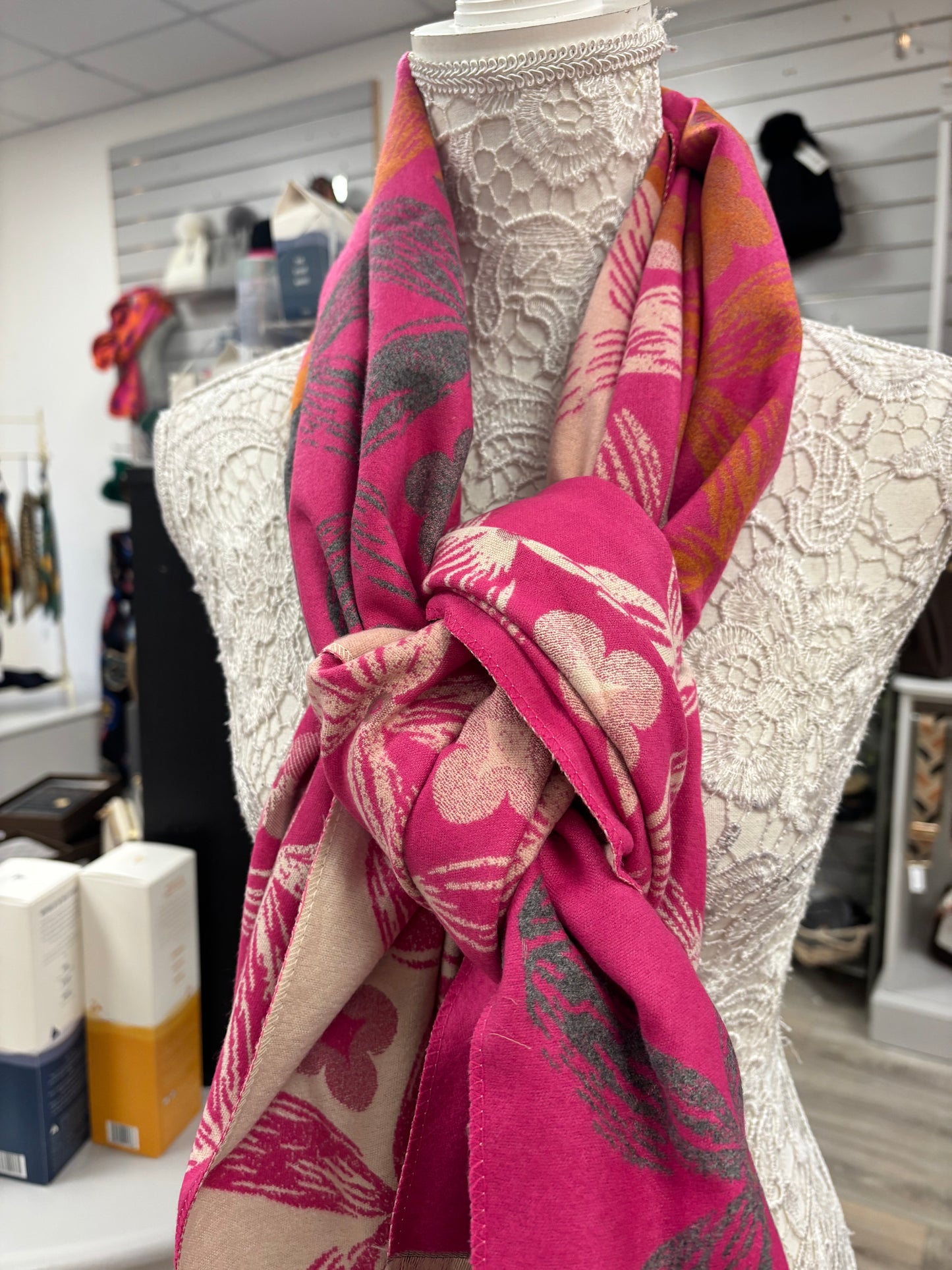 Maggie floral print scarf