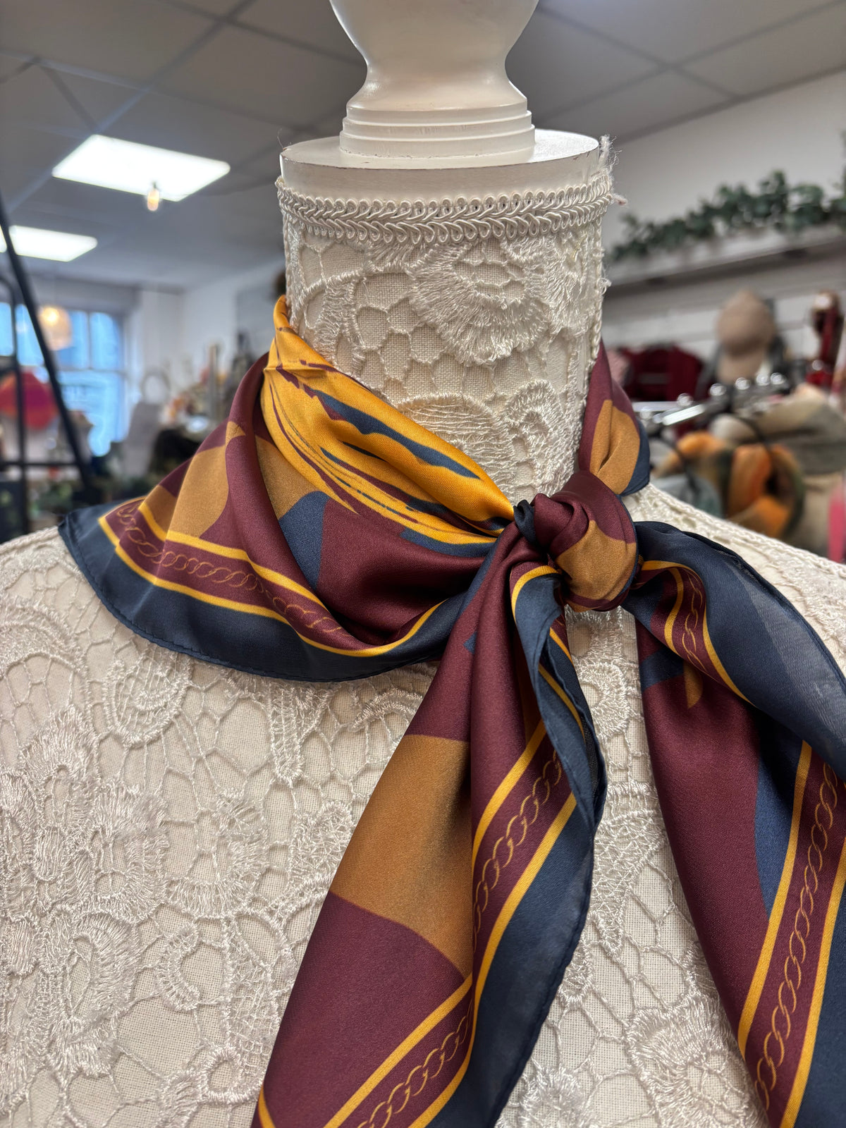 Rita burgandy mix scarf 70x70