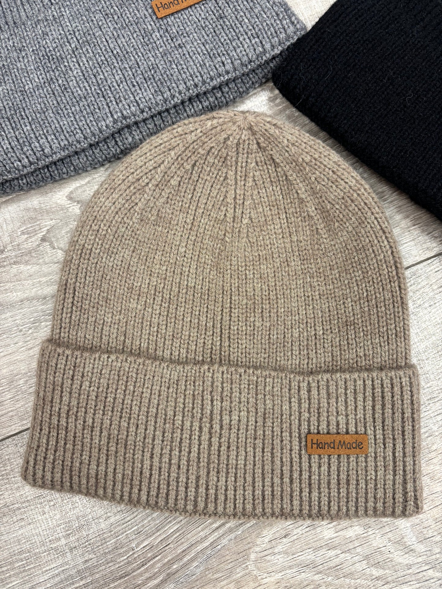 Fine knit beanie hat