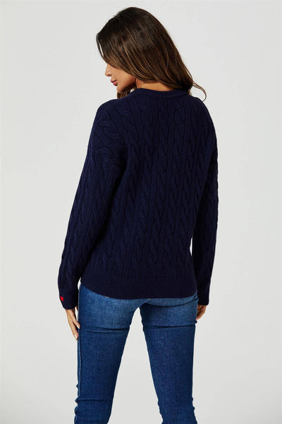 Hallie Heart Embroidery Jumper