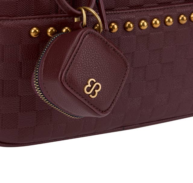 Ember EMBOSSED SHOULDER BAG WITH TINY COIN BAG