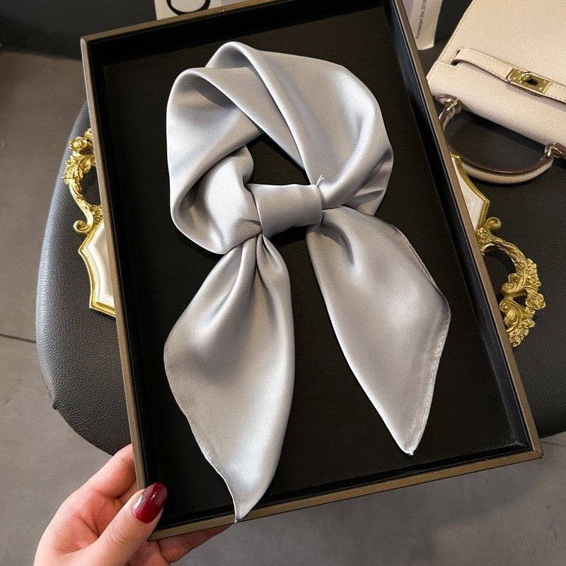 Kali Solid Color Silk Square Scarf