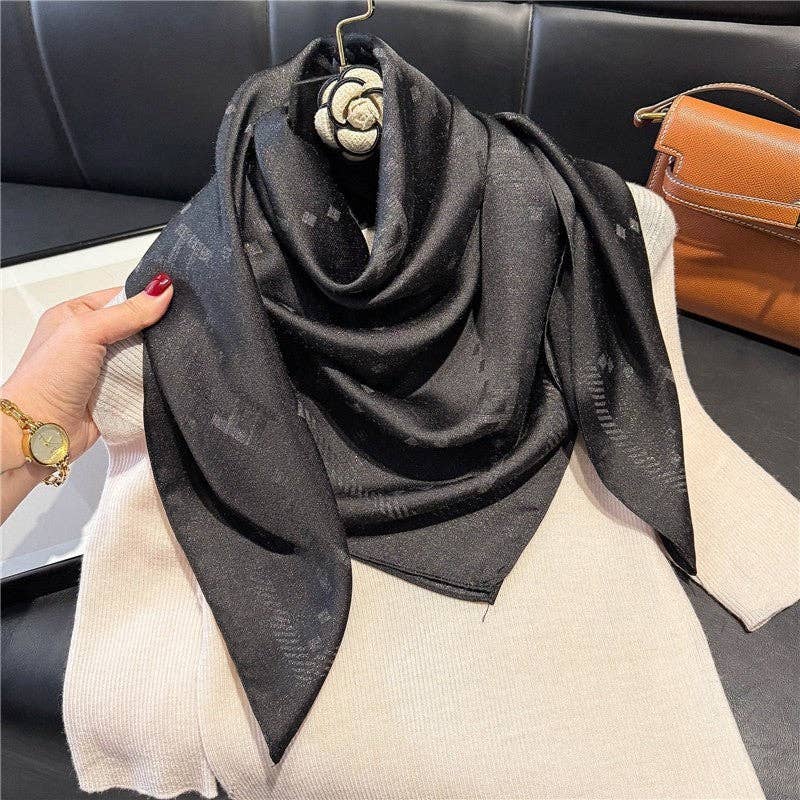 Kinsley Silk Scarf With Print