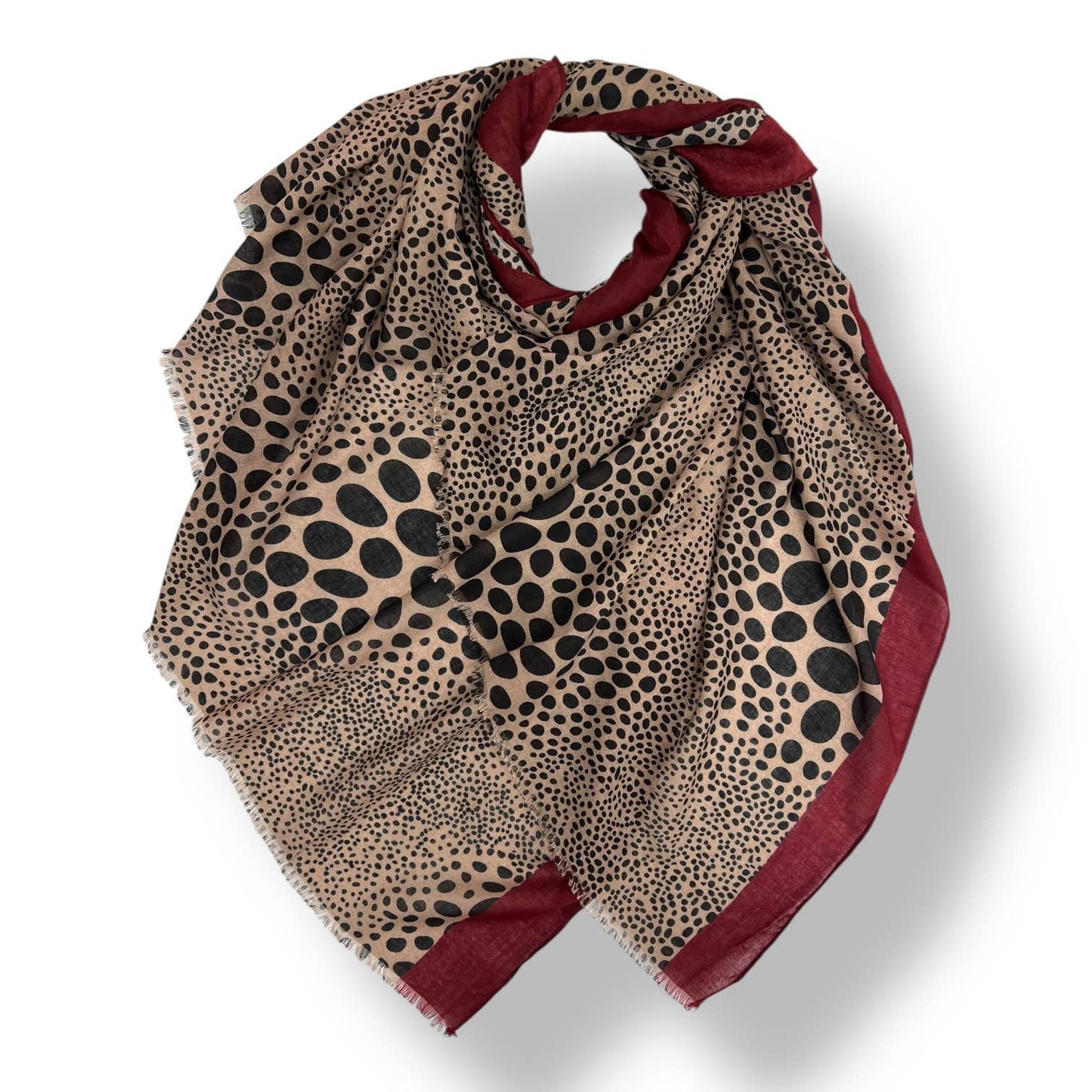 Freya Leopard dots print scarf