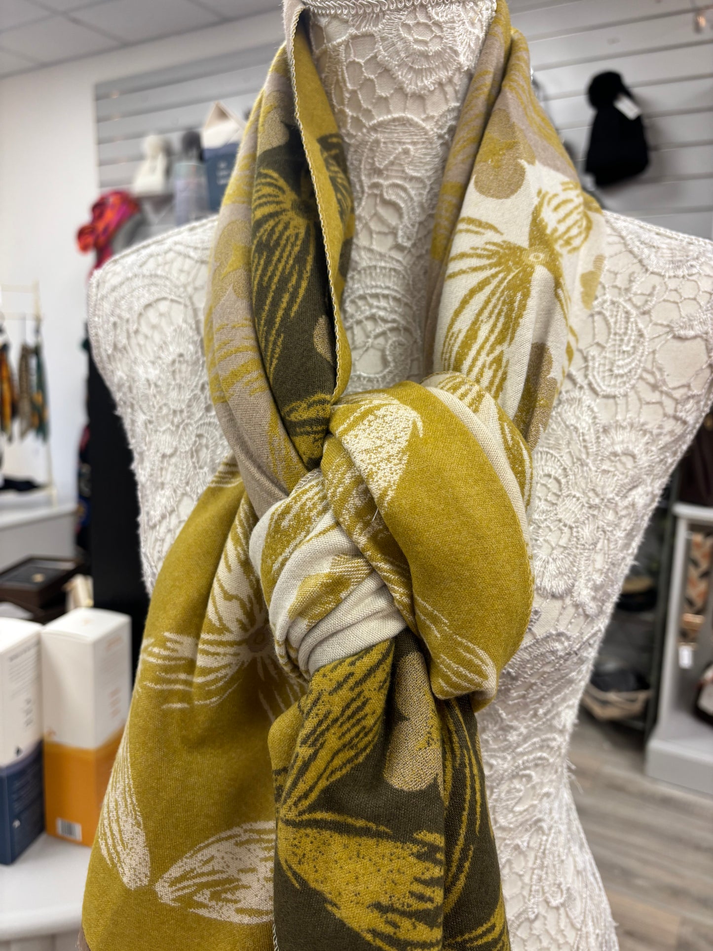 Maggie floral print scarf