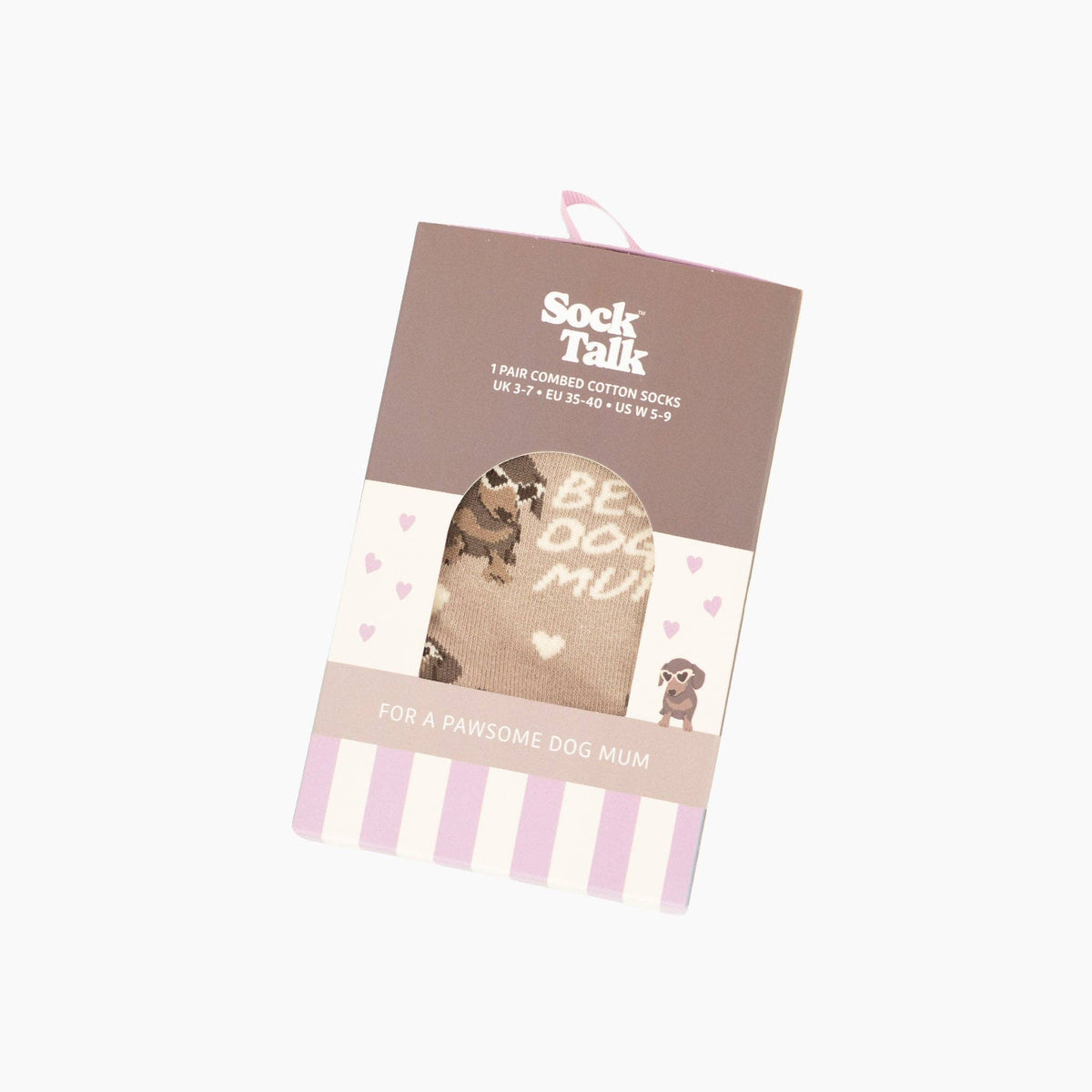 Dog Mum Combed Cotton Socks Matchbox Giftset