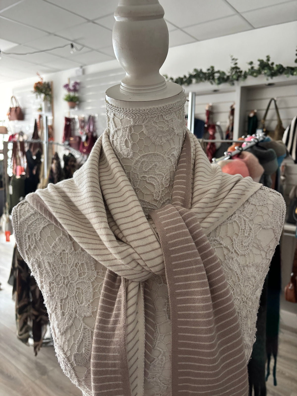 Larissa stripe triangle knit