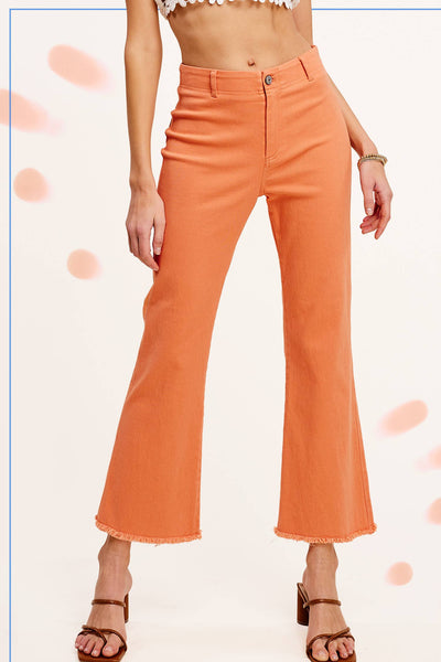 Molley Soft Washed Stretchy High Waisted Flare Pants