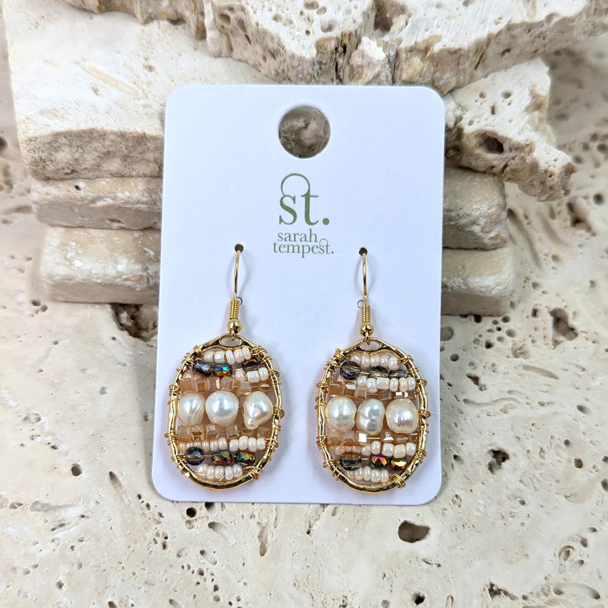 Chloe cluster drop earrings