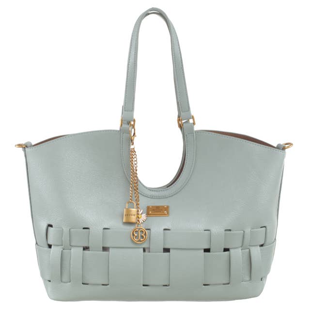 WILLOW WEAVE STRUCTURED SHOULDER TOTE