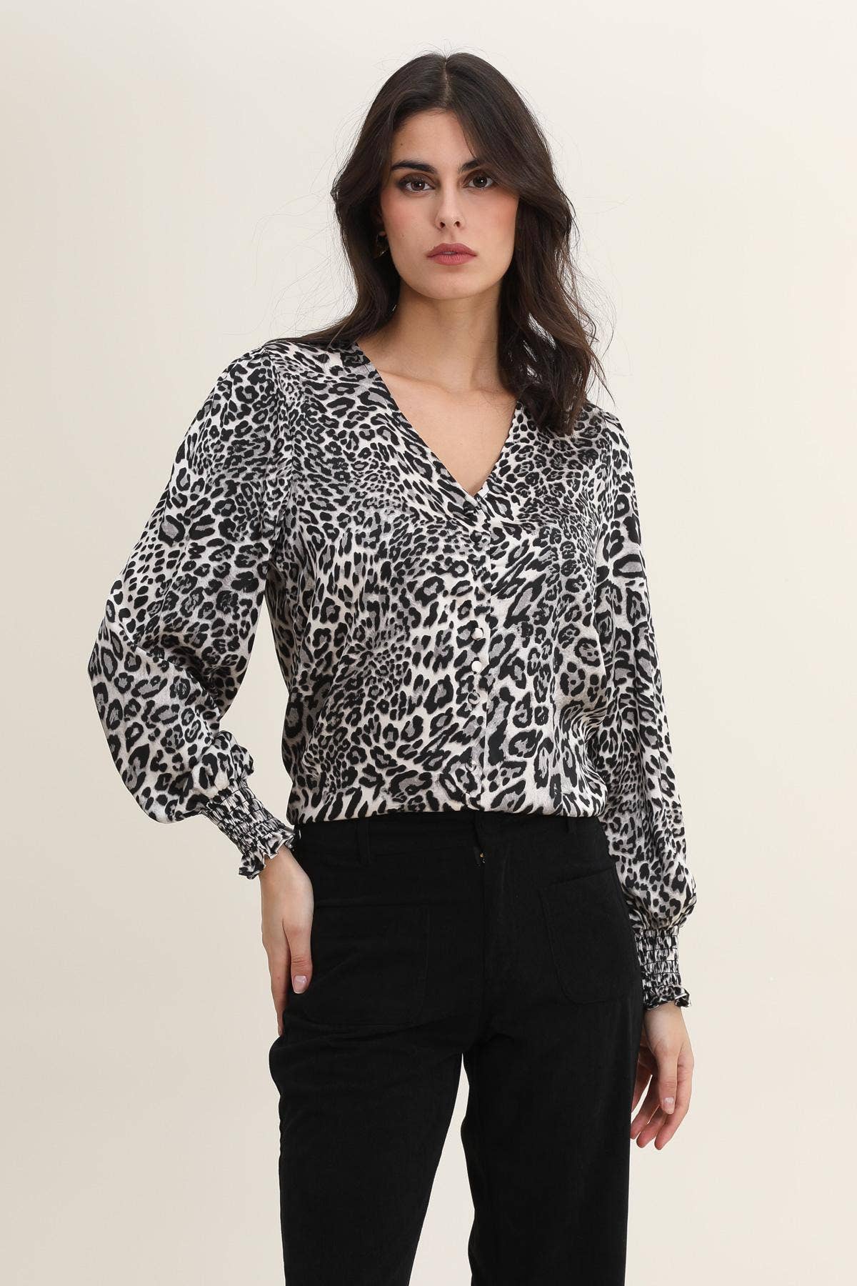 Hollie Leopard print blouse