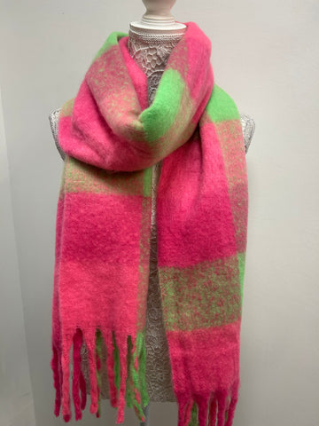 Mona Scarf -Pink/Green