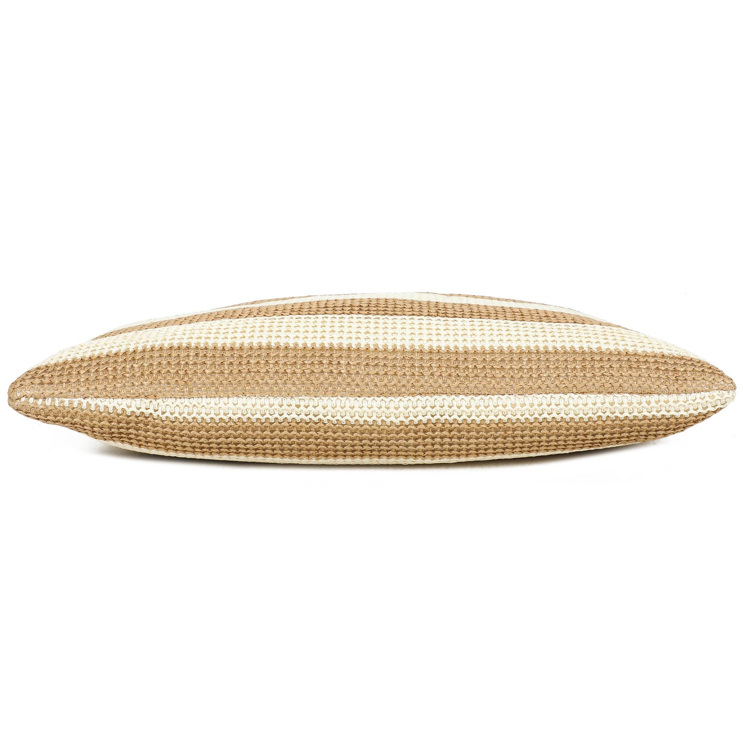 Nansy Natural Straw Stripe Shoulder Bag with Knot Handle