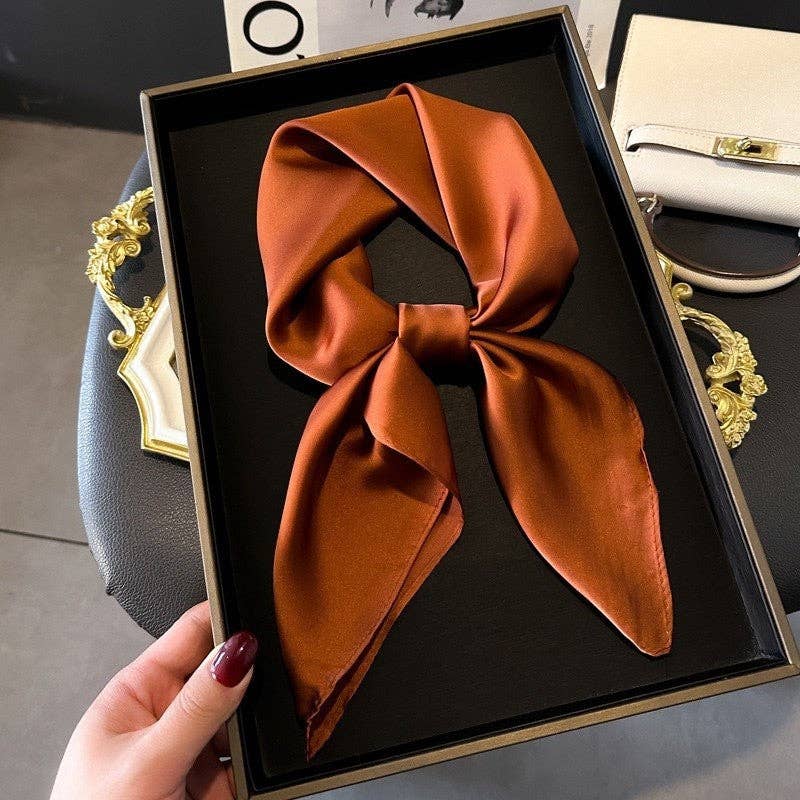 Kali Solid Color Silk Square Scarf