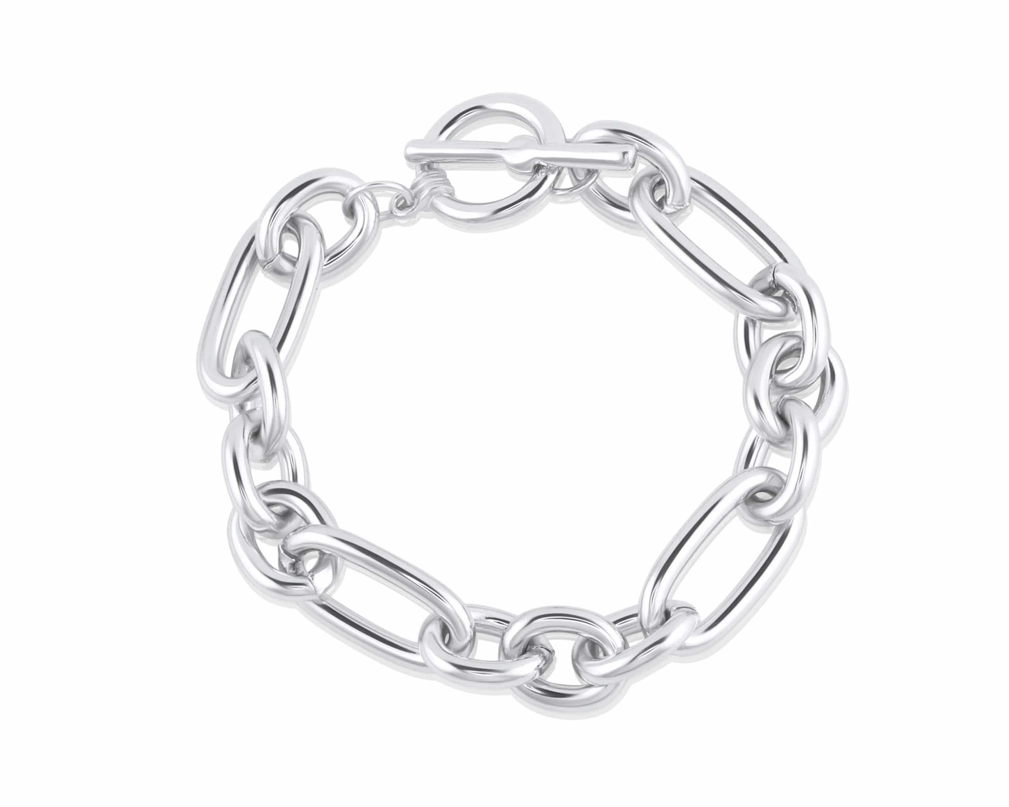 Maude Oval Links T-bar Statement Bracelet