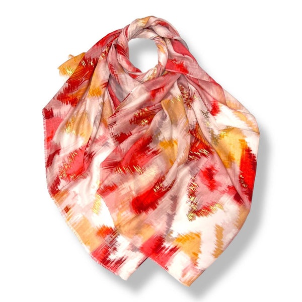 Ikat summer print scarf