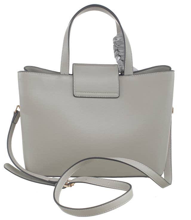 POLLY PINSTRIPE TOTE WITH SCARF