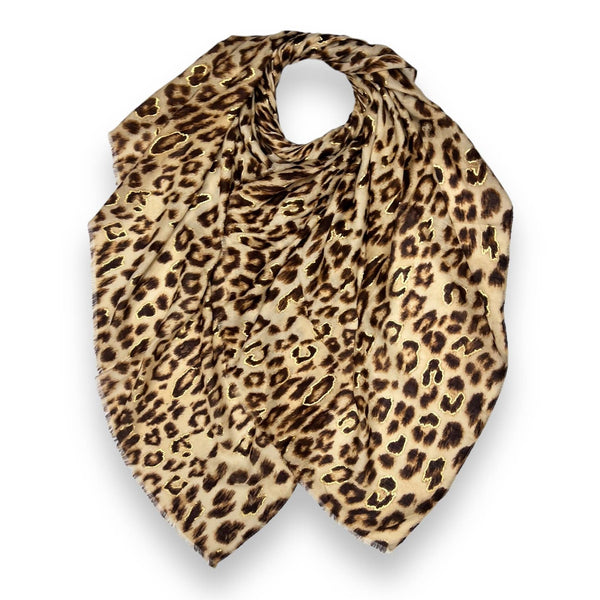 Leopard lightweight scarf