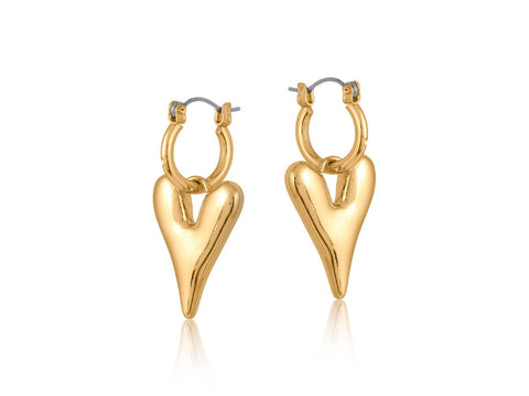 DARIA PUFF HEART HOOP EARRINGS