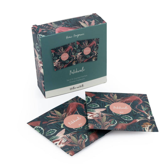 Set of 4 Patchouli - Jungle Green Design