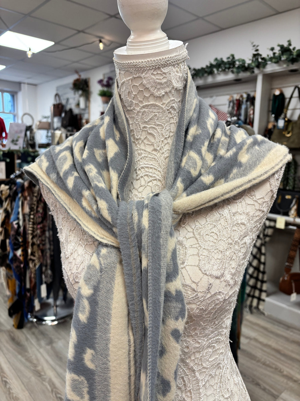 Shauna leopard print triangle knit
