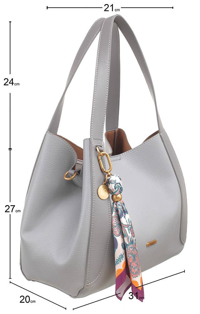 LILAH 2 IN 1 TOTE WITH SCARF