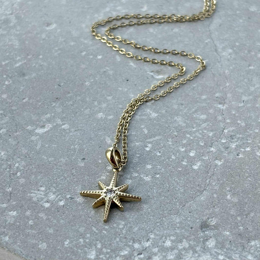 Star Pendant Necklace Tarnish Resistant