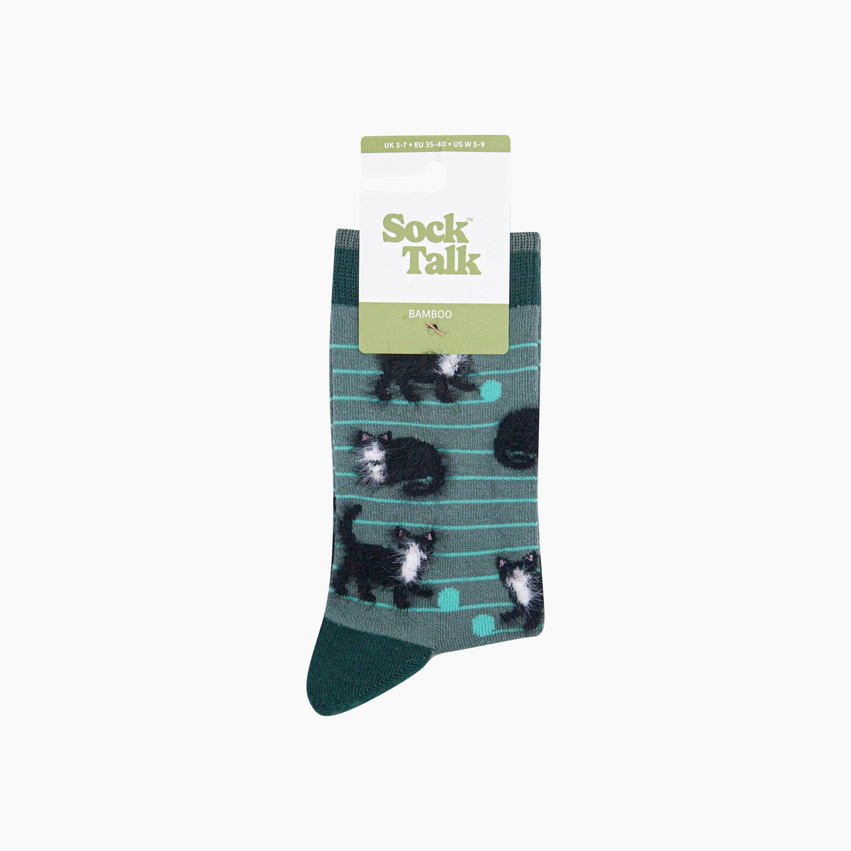 Green Cat Women's Fluffy Bamboo Socks