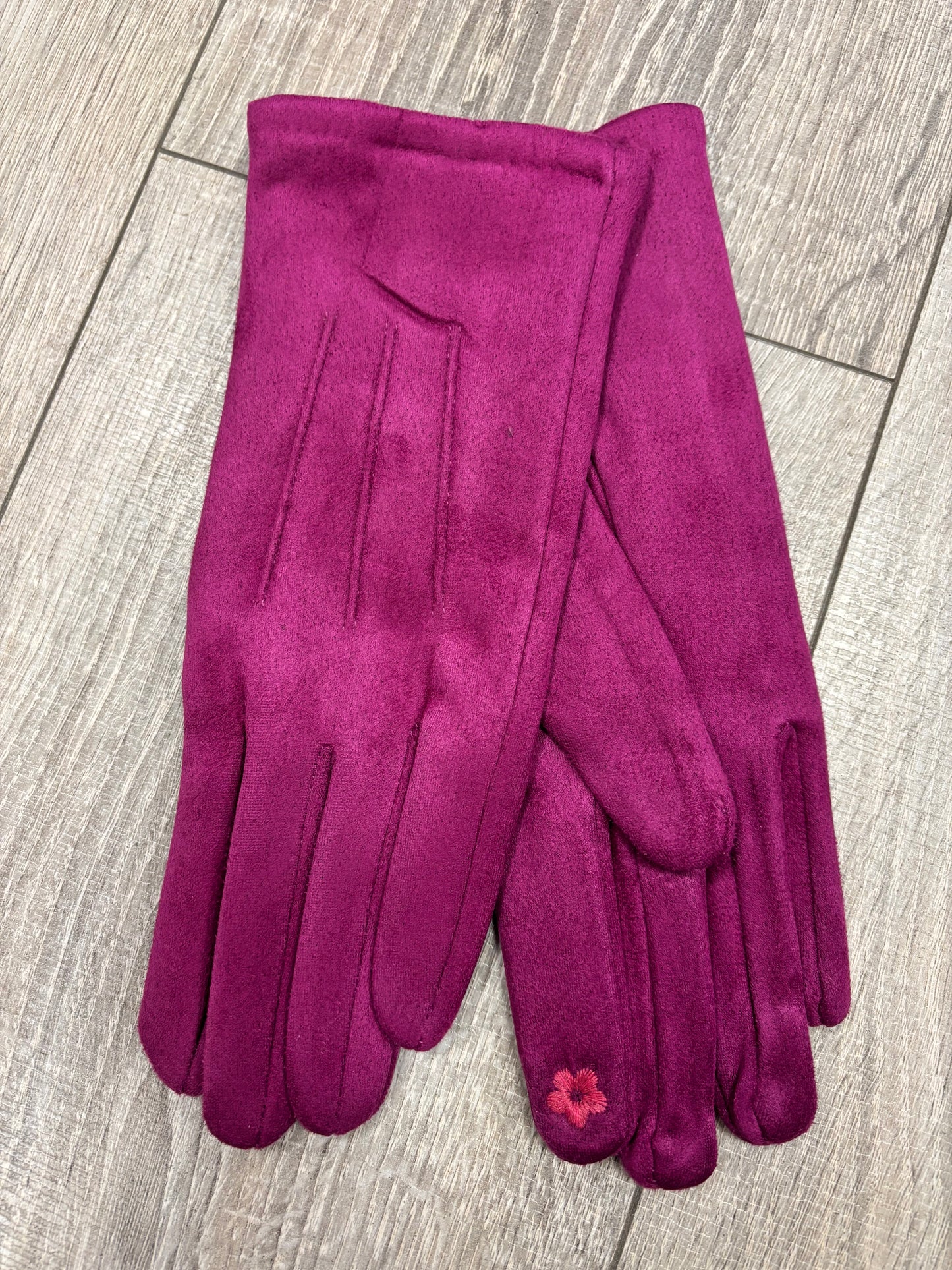 Jess faux suede gloves
