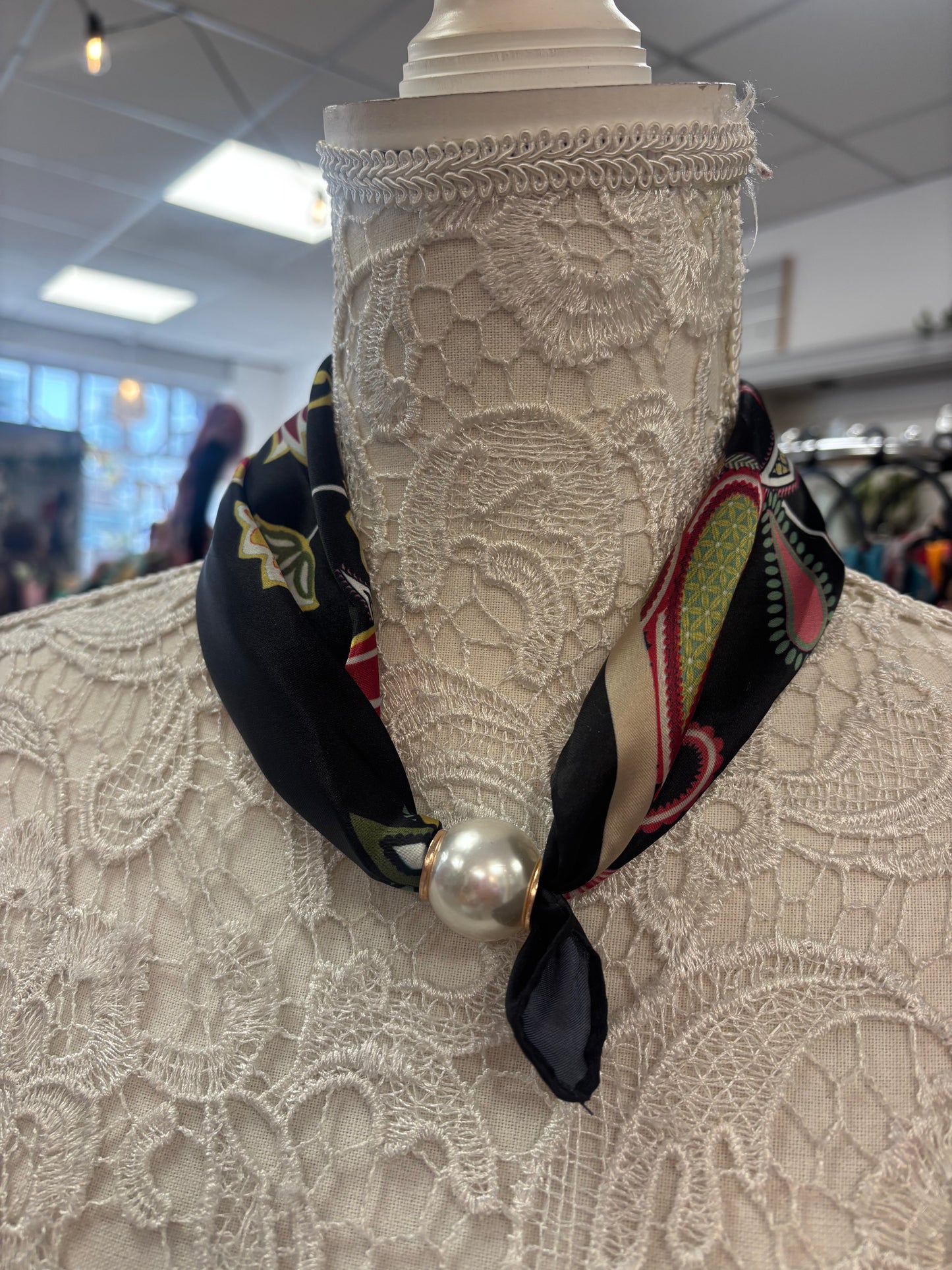 Paisley print scarf