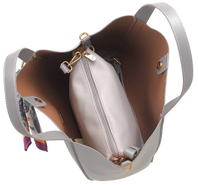 LILAH 2 IN 1 TOTE WITH SCARF