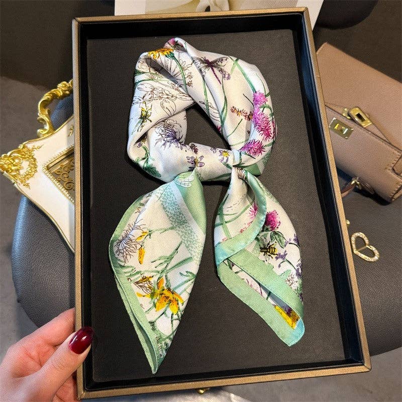 Fee Fashion Print Square Scarf