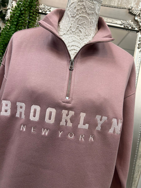 Brooklyn Half Zip Sweatshirt