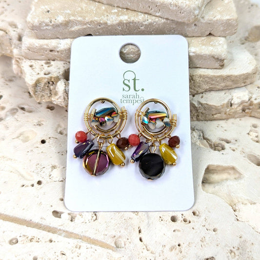 Gem Luxury beaded earrings