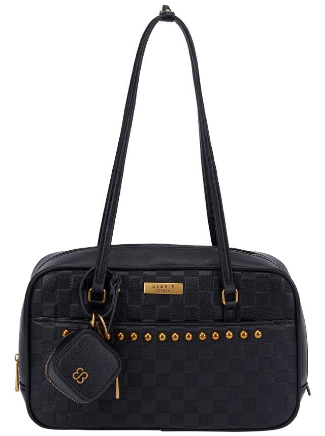 Ember EMBOSSED SHOULDER BAG WITH TINY COIN BAG