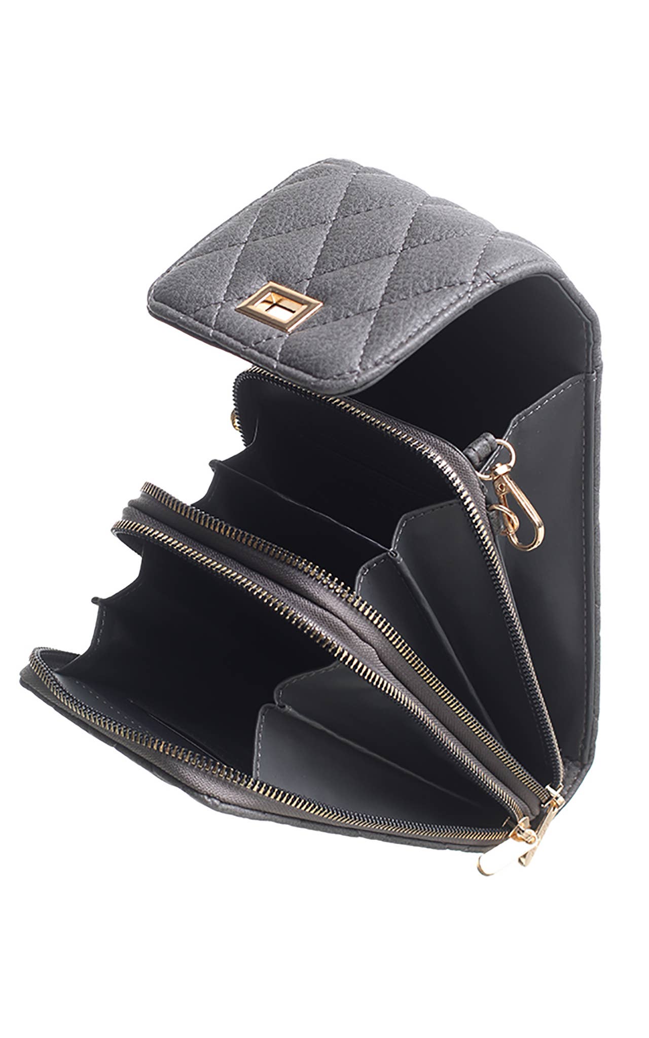 Shan Quilted Flap Top Phone Bag