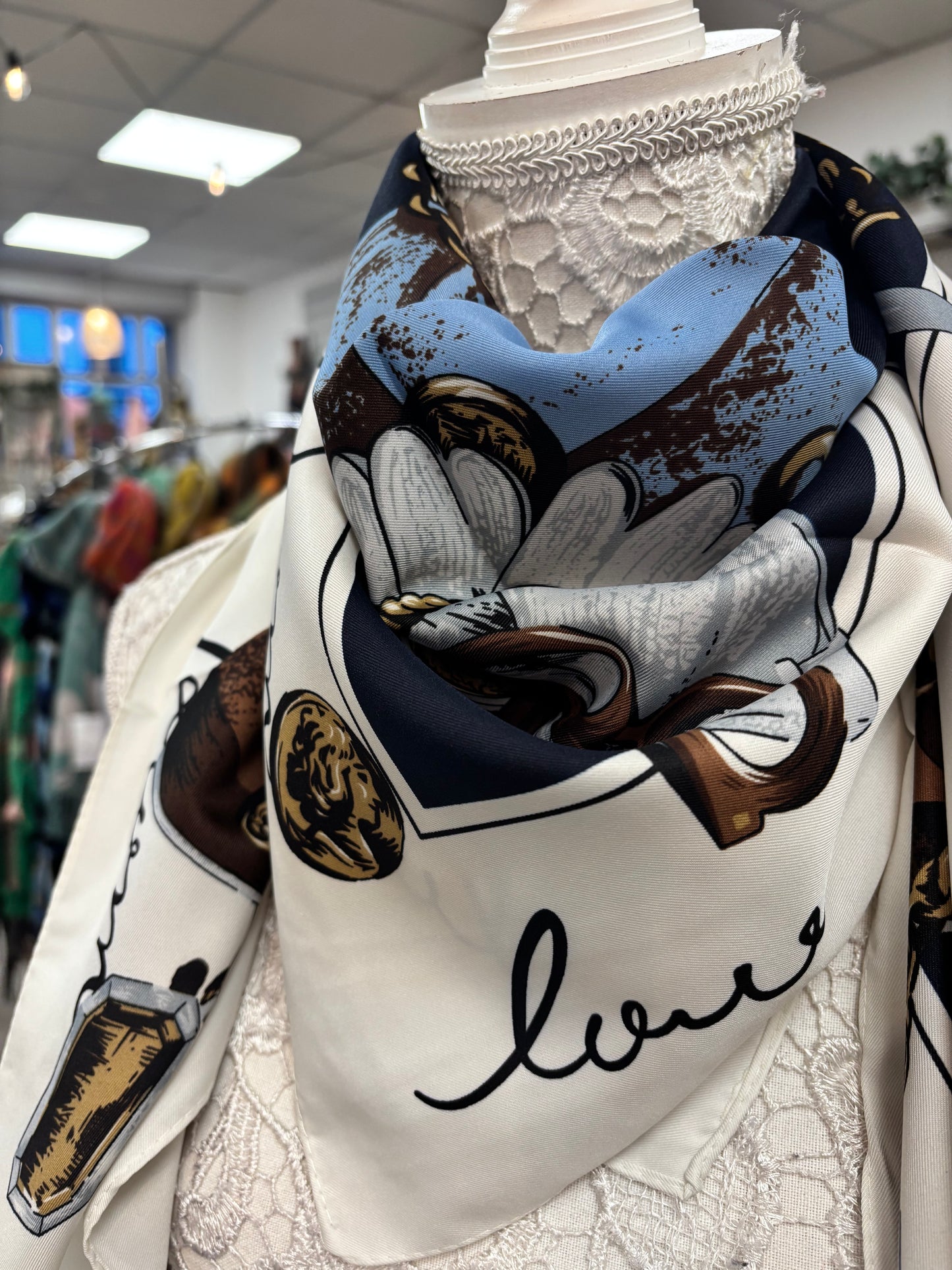 Anais designer inspired square scarves