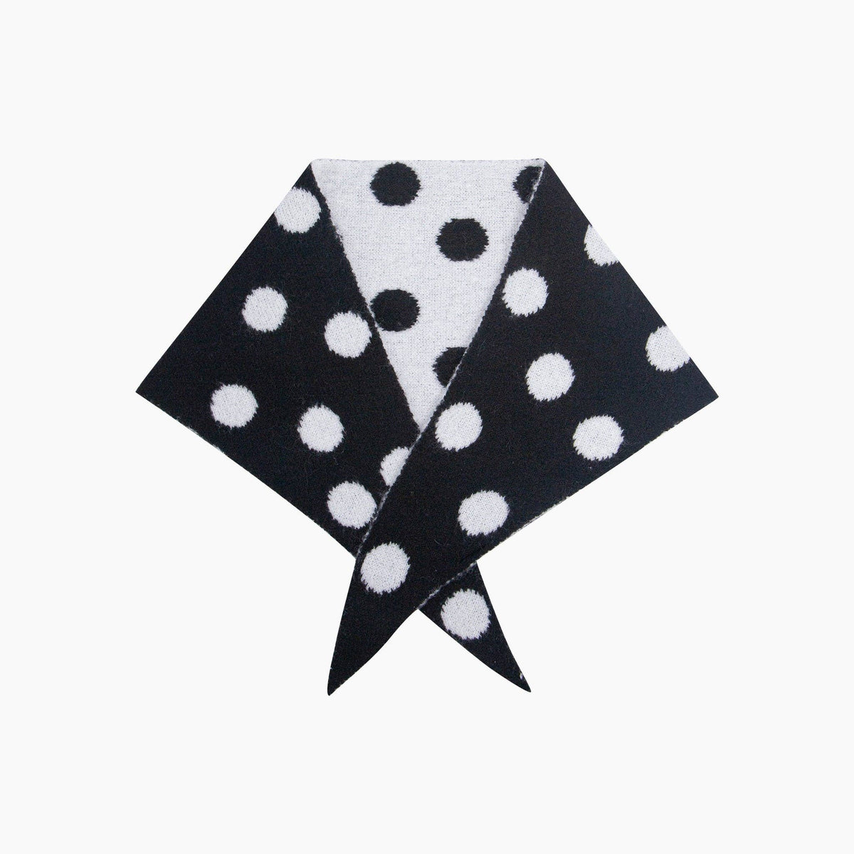 Tess Triangle Heavyweight Scarf in Black/White
