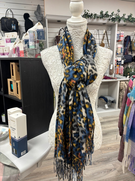 Jenna animal print soft fleece scarf
