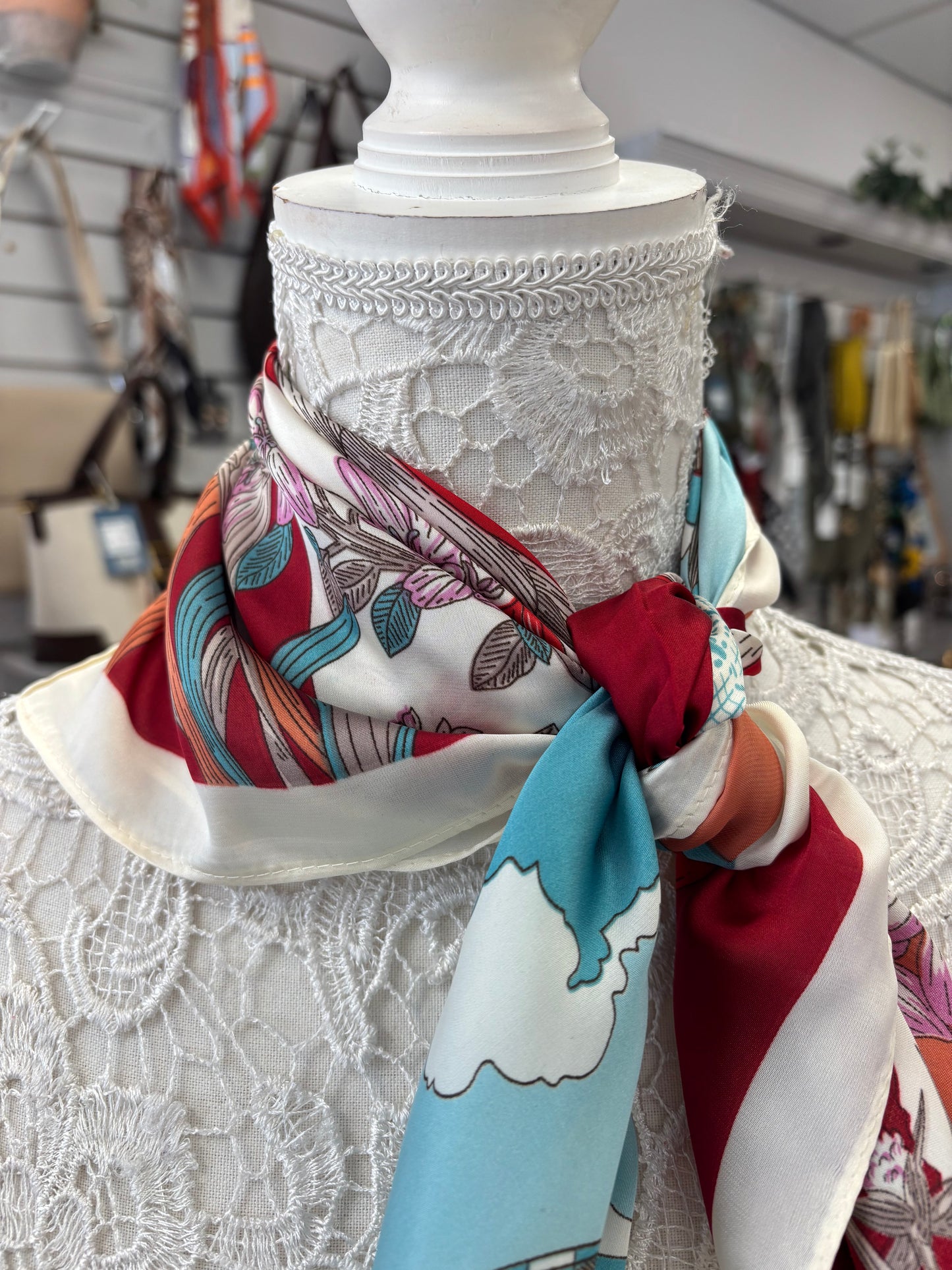 Mena oriental print neck scarf