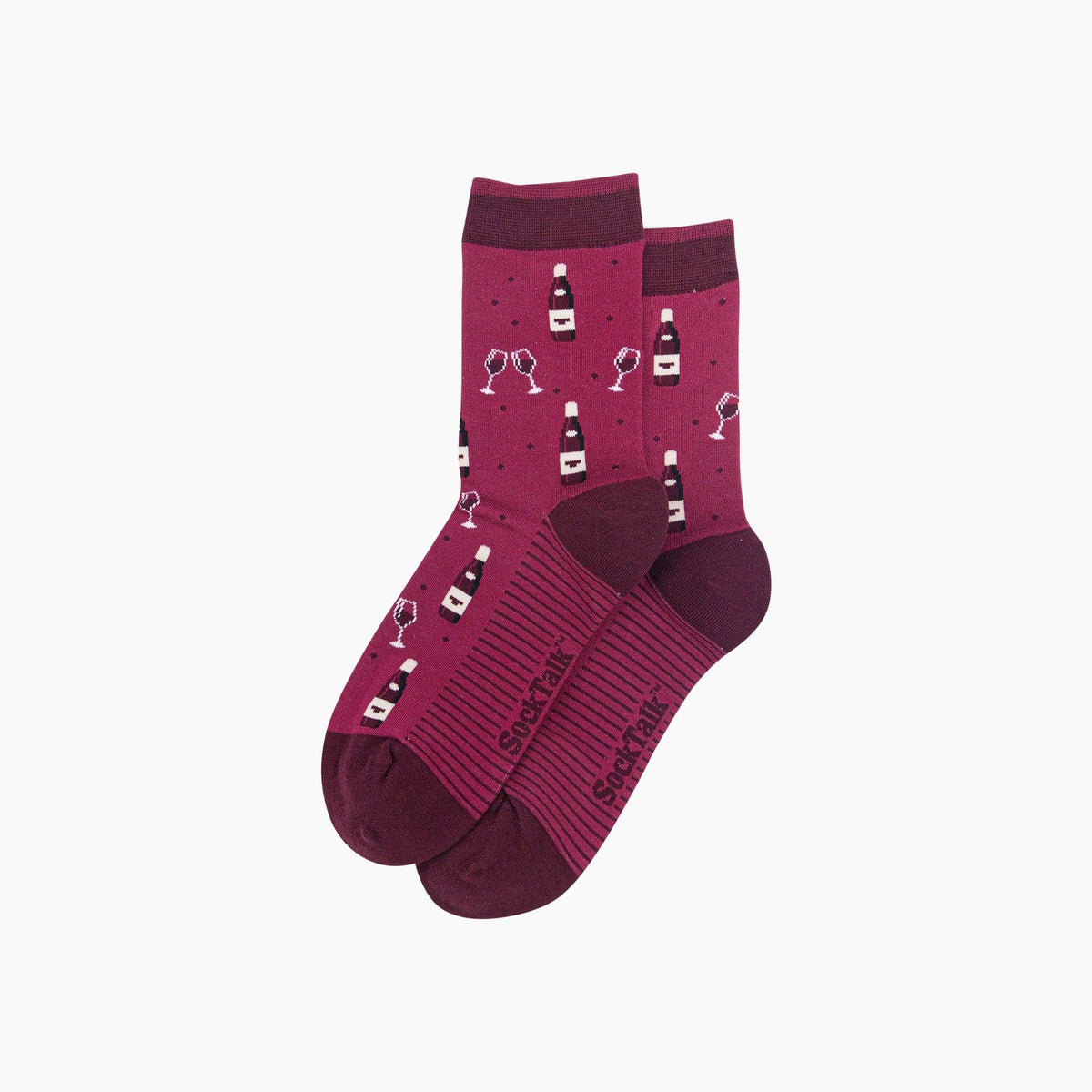 Red Wine Women's Bamboo Socks in Burgundy