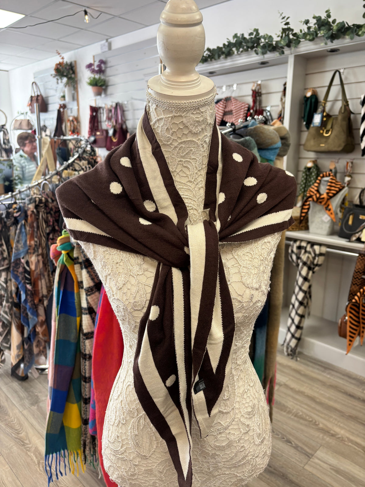 Larissa Polka dot scarf