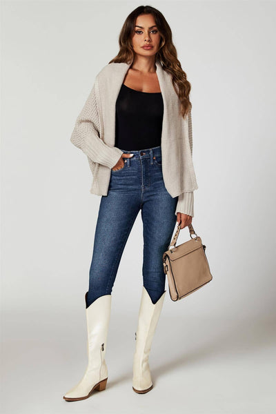 Betty Oversized Cardigan In Beige